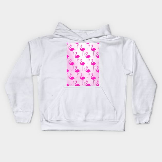 SEAMLESS FLAMINGOS Kids Hoodie by SartorisArt1